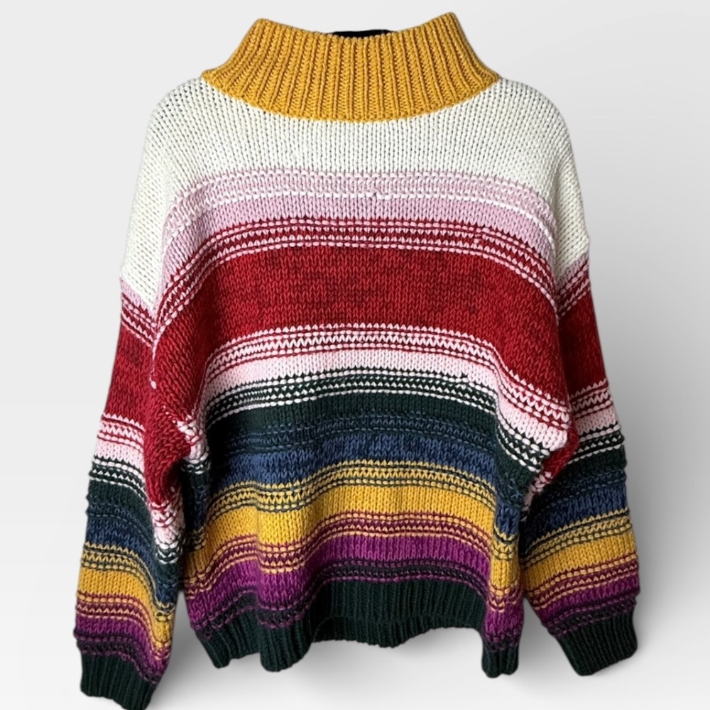 Sundance Size Large Isle Knit Sweater Women’s ‎ Nordic Boho Winter Pullover (E)